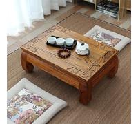PVYGDXYI Tavolino da caffè Tatami, piccolo tavolino da tè per tatami da pavimento, tavolino basso in legno di olmo antico, scrivania per casa da tè per soggiorno e balcone creativo (naturale, 60 x 40