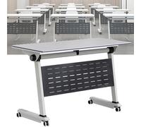 PVYGDXYI Tavolo da conferenza Pieghevole Mobile, Tavolo modulare Pieghevole Portatile con Design a ribalta, per Sala riunioni in Ufficio (140x60x75 cm/55x24x30 Pollici)