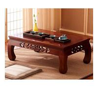 PVYGDXYI Tavolo da tè giapponese tatami, tavolo da pavimento in legno con intaglio tradizionale, scrivania bassa in legno massello, per soggiorno e balcone creativo, nessun montaggio, bordi lisci