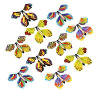 PW TOOLS 10 Pezzi Magic Flying Butterfly Sorpresa Farfalla Elastico Farfalla Carica Farfalla Giocattolo per Regali di Compleanno, Carte Regalo, Regali a Sorpresa