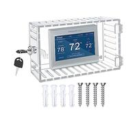 PW TOOLS Confezione da 1/2 Scatola di Blocco Termostato con Chiave, Coperchio Termostato Universale con Serratura, Protezione Termostato Grande Trasparente per Termostato Parete 7,87" X 4,72" X 2,24"