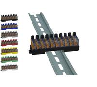 PW3D - Supporto "413max" per Wago 221-413 su binario/parete, nero (P)