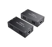 PWAY PW-HT202P HDMI Extender Non Compresso Su Singola Trasmissione 165FT/50m Cat6 Full HD 1080P Sostegno Al Controllo 3D EDID un Alimentatore (UTP+RJ45+Trasmettitore+Ricevitor)