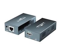 PWAYTEK - Extender HDMI 4K, Ultra HD 4K a 60Hz su Cat5e/Cat6/Cat7 fino a 50 m, estende audio e video, supporta loop out, HDR, HDCP 2.2/1.4 YUV 444