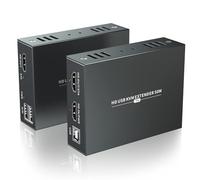 PWAYTEK Extender HDMI KVM USB per controllo remoto di mouse e tastiera di segnali 1080p oltre 50 m (164ft) cavo Ethernet Cat5 Cat6 Cat5e Cat7