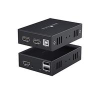 PWAYTEK HDMI KVM USB Extender 147ft /45m Trasmissione su Single Cat5e / 6/7 Full HD 1080P Supporto Loop out Funzione EDID 3D