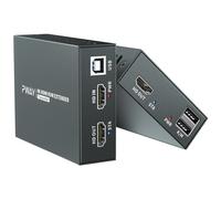 PWAYTEK HDMI KVM USB Extender 164ft /50m Trasmissione su Single Cat5e / 6/7 Full HD 4K@60HZ Supporto Loop out Funzione EDID 3D (nero 4K)