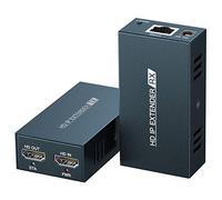 PWAYTEK Ricevitore Extender HDMI 150m su Cat5e-Cat8, Full HD 1080P@60Hz, loop-out integrato, sistema uno a molti via switch gigabit senza ritardi (Blu)