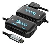 PWAYTEK Trasmettitore e ricevitore HDMI wireless tipo C, kit di estensione HDMI wireless portatile 2,4 G/5 G per streaming video e audio su notebook, telefono/TV / proiettore