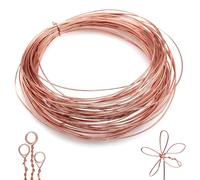 PWGHWG Filo di Rame 1mmx20m Filo di Rame per Gioielli T2 Filo Rame Smaltato Utilizzato per Fili e Cavi Trecce Metalliche Coltivazione di Piante e Produzione Artigianale Fai-Da-Te