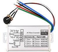 PWM DC Motor Speed Controller, Spazzola Motore Driver Controlli Modulo DC 9V-60V 12V 24V 36V 48V 60V Motore Pulse Larghezza Modulatore Regolatore 20A 1200W PWM Monitor Dimmer Governor