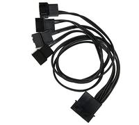 PWM Fan Splitter Cavo di Alimentazione a 3 Pin Durevoli a 3 Pin per Computer Desktop, Aumenta il Flusso D'aria per Ventole PC, Accessori Computer