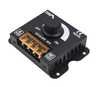 PWM - Regolatore dimmer per strisce LED monocolore da 12 V/24 V, 0-100% oscuramento liscio, potenza 30 A, 360 W/720 W, alloggiamento in metallo e plastica, per illuminazione camper e rimorchi