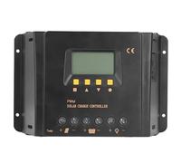 PWM Solar Regulator 12V 24V 30A | LCD Display Auto Voltage Recognition | Solar Panel Controller for Off Grid Systems / Home / RV | Alloy Steel, IP30 Protected