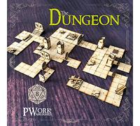 PWORK WARGAMES The Dungeon - 3D Tactical maps Rpg Fantasy Dungeon Tiles - mappe tattiche 3D modulari in MDF 3mm