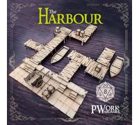 PWORK WARGAMES The Harbour (Il porto) - 3D tactical maps RPG fantasy dungeon tiles - mappe tattiche 3D modulari in MDF 3mm