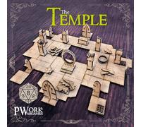 PWORK WARGAMES The Temple (Il tempio) - 3D tactical maps RPG fantasy dungeon tiles - mappe tattiche 3D modulari in MDF 3mm