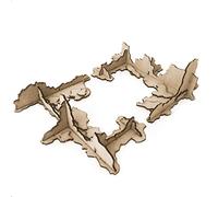 Pwork Wargames Urban Ruins 04 - Set di Elementi scenici di Città in rovina per Miniature in Scala 28mm/35mm - Tabletop Miniatures wargame 3D Scenery Terrain - MDF 3mm