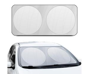 +PWR Car Parts Parasole anteriore pieghevole Argento 150 x 80 cm. Protegge l'interno dell'auto dai raggi solari. Realizzato al 100% in poliestere.