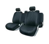 +PWR Car Parts Set di coprisedili universali Venezia Nero. Compatibile con airbag, cerniera posteriore divisa. Completo per 5 sedili.