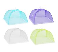 Pwsap 4 Pack Coprivivande a Rete Pieghevole AntiInsetti Copri Alimenti Copertura Tende Ombrello Pop-up Tenda Copertura Alimenti Tenere all' Aperto Cibo Copertura Fuori Mosche, Bug, Zanzare, 35 * 35cm