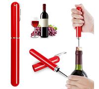 Pwsap Cavatappi Vino 7S Apertura Rapida, Cavatappi Vino a Pompa di Pressione, Apribottiglie a Pressione d'Aria per Pompa di Pressione dell'Aria,Cavatappi Vino,Apribottiglie Vino Professionale,Rosso