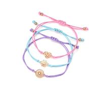Pwsap Donna Set di Bracciali Oro, Braccialetti Dell Amicizia per 3, Regolabile Braccialetti Migliore Amico Bracciali Delle Sorelle, Amicizia Gioielli Regali Compleanno per Ragazze Madre Amici Sorelle