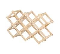 Pwshymi Armadietto per Vino Pieghevole in Legno, Portabottiglie Durevole Ed Elegante per Hotel, Uffici Domestici, Pino (10 bottiglie)