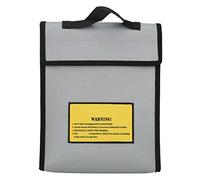 Pwshymi Borsa per Batterie Lipo, Custodia Leggera Ignifuga e Antideflagrante per Garage e Fabbrica, Fibra Ignifuga Grigia, 1 unità