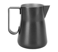 Pwshymi Brocca per Schiuma di Latte Brocca per Montalatte Durevole in Acciaio Inossidabile da 350 Ml per L'ufficio del Bar di Casa (nera)