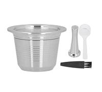 Pwshymi Capsula per caffè Ricaricabile in Acciaio Inossidabile, Cialda per Tazza con Filtro Riutilizzabile per Macchinacon Rete Lavabile in Lavastoviglie, Portatile per Regalo in