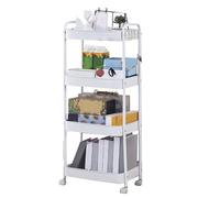 Pwshymi Carrello Portaoggetti Elegante e Pratico a 3 Livelli con Ruote Piroettanti per L'organizzazione del Bagno in, Realizzato in Acciaio Al Carbonio (#2)