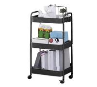 Pwshymi Carrello Portaoggetti Elegante e Pratico a 3 Livelli con Ruote Piroettanti per L'organizzazione del Bagno in, Realizzato in Acciaio Al Carbonio (#3)