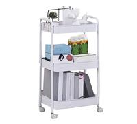 Pwshymi Carrello Portaoggetti Elegante e Pratico a 3 Livelli con Ruote Piroettanti per L'organizzazione del Bagno in, Realizzato in Acciaio Al Carbonio (#1)