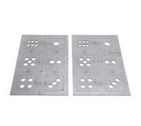 Pwshymi Coupon di Saldatura in Acciaio Coupon 2 Pc Piastre Metalliche con Taglio Preciso con Assemblaggio a 6 Dati Strutture Vuote Kit di Addestramento di Saldatura