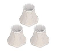 Pwshymi da 3 Pezzi Sul Paralume del Lampadario Paralume per Lampadine E14 con Modello di Seta Dorato Moderno Tessuto Leggero per la Camera da Letto di Casa in Casa