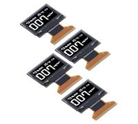 Pwshymi Display LCD Organico da 0,96 Pollici con Schermo Trasparente a Basso Consumo Energetico per Elettronica Fai-da-te 4 Pezzi (Visualizzazione bianca)