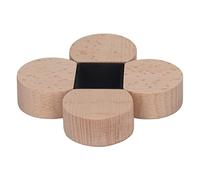Pwshymi Fermaporta in Legno da 4 Pezzi, Fermaporta Antiscivolo, per Casa, Ufficio, Camera da Letto, Materiale in Faggio, 2,2 X 4 X, cm.