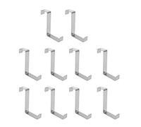 Pwshymi Ganci in Acciaio Inossidabile da 10 Pezzi, Resistente Gancio per Porta a Forma di Z, Facile Installazione per L'organizzazione Domestica, Design Impermeabile per Appartamenti