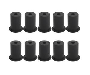 Pwshymi Kit di Instradamento Cavi Protezione Efficiente Dell'antenna per, Abbellimento Foro nel Muro per Uso Interno/esterno Boccole Passanti per Cavo in Silicone da 10 Pezzi per Casa/ufficio (Nera)