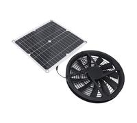 Pwshymi Kit Ventola per Pannello Solare con Design Impermeabile da 12 W | Adatto per serre, efficienza energetica, circolazione dell\'aria, cucce per animali domestici, materiali durevoli
