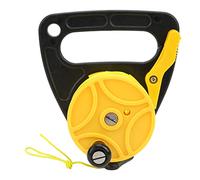 Pwshymi Mulinello da Immersione Portatile con Tappo per il Pollice Leggero e Resistente per lo Snorkeling Sport Subacquei Filo di Nylon Giallo da 46 M (ruota gialla)