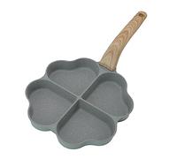 Pwshymi Padella Antiaderente per Uova a Forma di Cuore, Riscaldamento Uniforme per la, Meno Olio e Fumo, Facile da Pulire per gli Amanti della Colazione Sana (Verde)