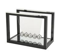Pwshymi Palla a Pendolo Dal Design Elegante e Alla Moda, Giocattolo di Decompressione per la Decorazione della Scrivania, regalo: Palla Oscillante Nera, Plastica Resistente e Ferro