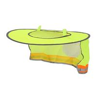 Pwshymi Parasole a Bordo Intero Ad Alta visibilità con Striscia Riflettente per la Protezione del Collo del Casco di Sicurezza Quando Fa Caldo (Giallo)
