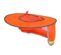 Pwshymi Parasole a Bordo Intero Ad Alta visibilità con Striscia Riflettente per la Protezione del Collo del Casco di Sicurezza Quando Fa Caldo (Arancia)