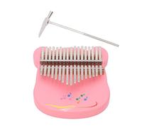 Pwshymi Pianoforte Kalimba a 17 Tasti per una Facile Riproduzione Musicale, Perfetto per Bambini e Adulti, Stile Acero Portatile, Colore Rosa