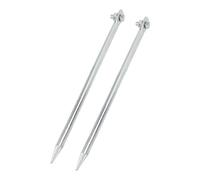 Pwshymi Picchetto di Messa a Terra in Ferro Placcato Rame da 2 Pezzi, Connessione Filettata con Eccellente conduttività per Antenne per Recinzioni Elettriche 12x300mm