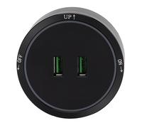 Pwshymi Presa per Binario di Alimentazione, Presa USB a Montaggio Superficiale da 180 a 250 V con 2 Porte USB per Mobile Credenza Domestica