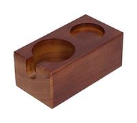 Pwshymi Pressino per caffè a 2 Fori, Supporto Rotondo in Legno di Faggio Liscio con Design a Serbatoio, Macchina per Polvere Compatta Che Riduce Costantemente le Vibrazioni per il (Marrone)